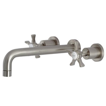 Kingston Brass KS8028NX Two-Handle Wall Mount Tub Faucet, Brushed Nickel KS8028NX